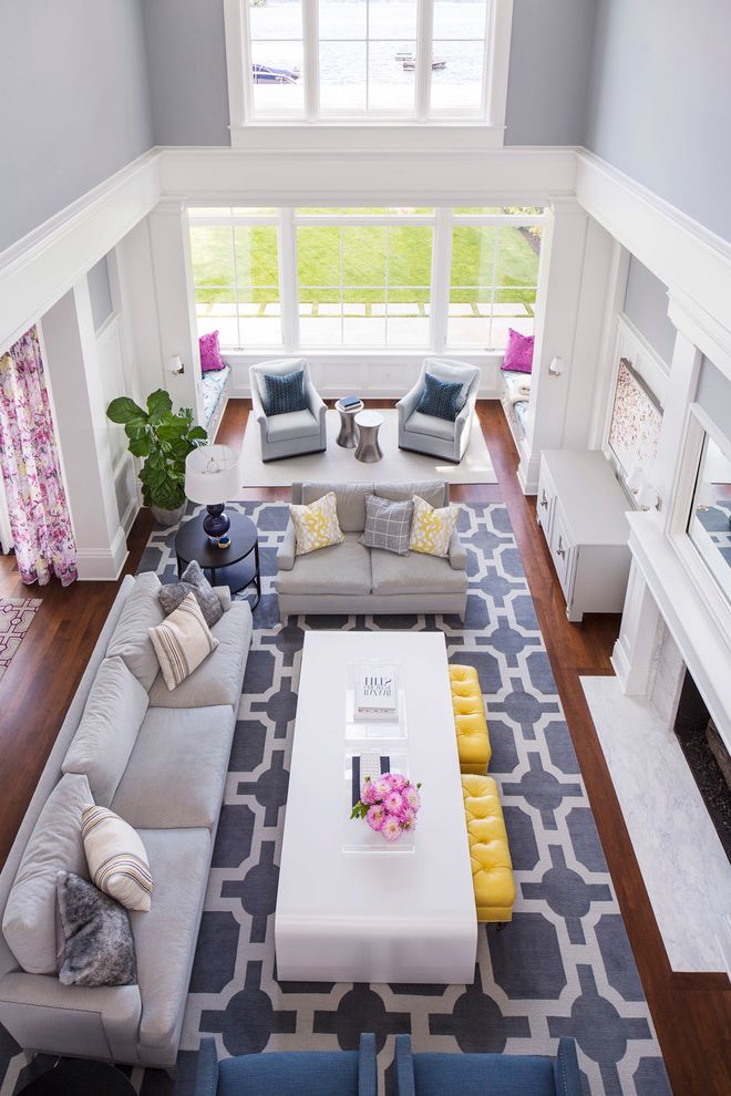 Sofia Vergara Sofa Collection with Transitional Living Room Purple