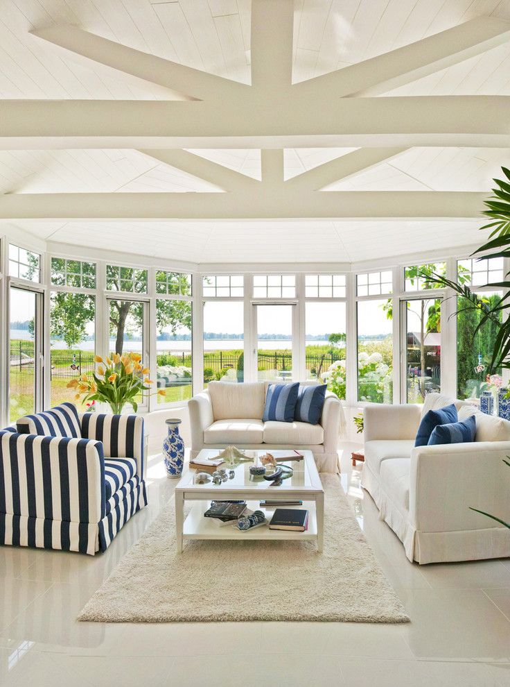 Surefit Slipcovers Loveseat with Victorian Sunroom View