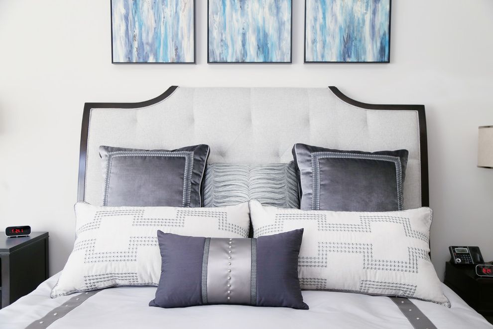 Tulsa Furniture with Transitional Bedroom Custom Bedding