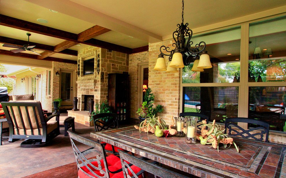 Tv Stand Fireplace Costco with Traditional Porch Patio