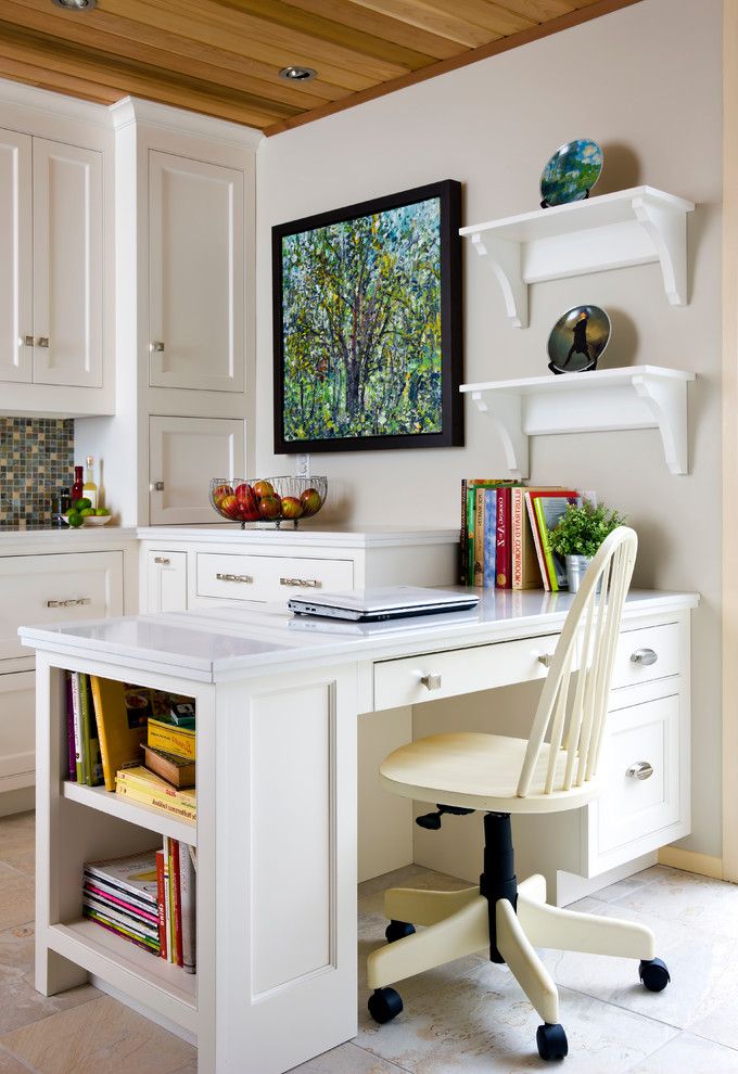 U Shaped Desk Ikea with Contemporary Kitchen Stained Cherry Cabinet