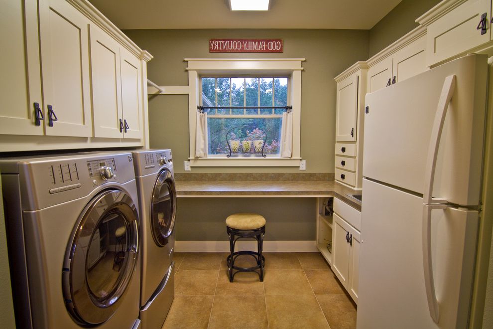 U Shaped Desk Ikea with Traditional Laundry Room Cabinets