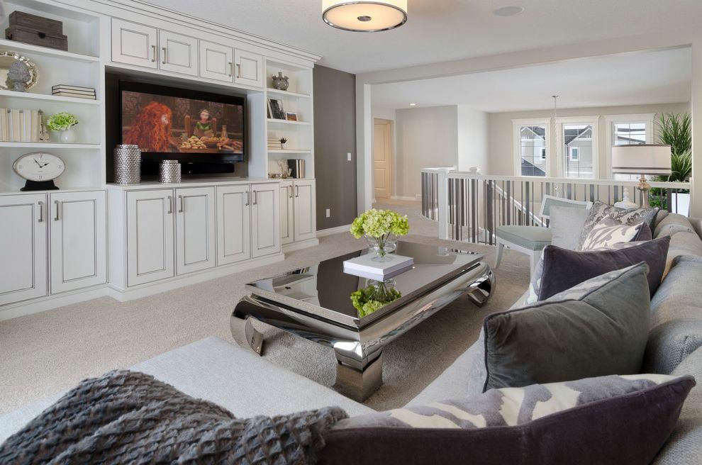Wayfair Media Cabinet with Contemporary Family Room Media Storage