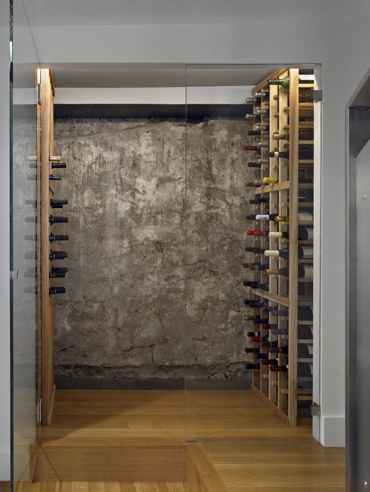 Whalen Industrial Rack with Modern Wine Cellar Cellar