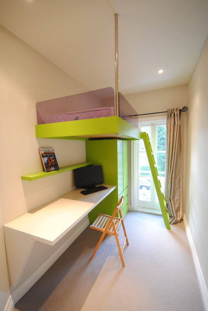 White Desk for Teenage Girl with Contemporary Kids Box Room