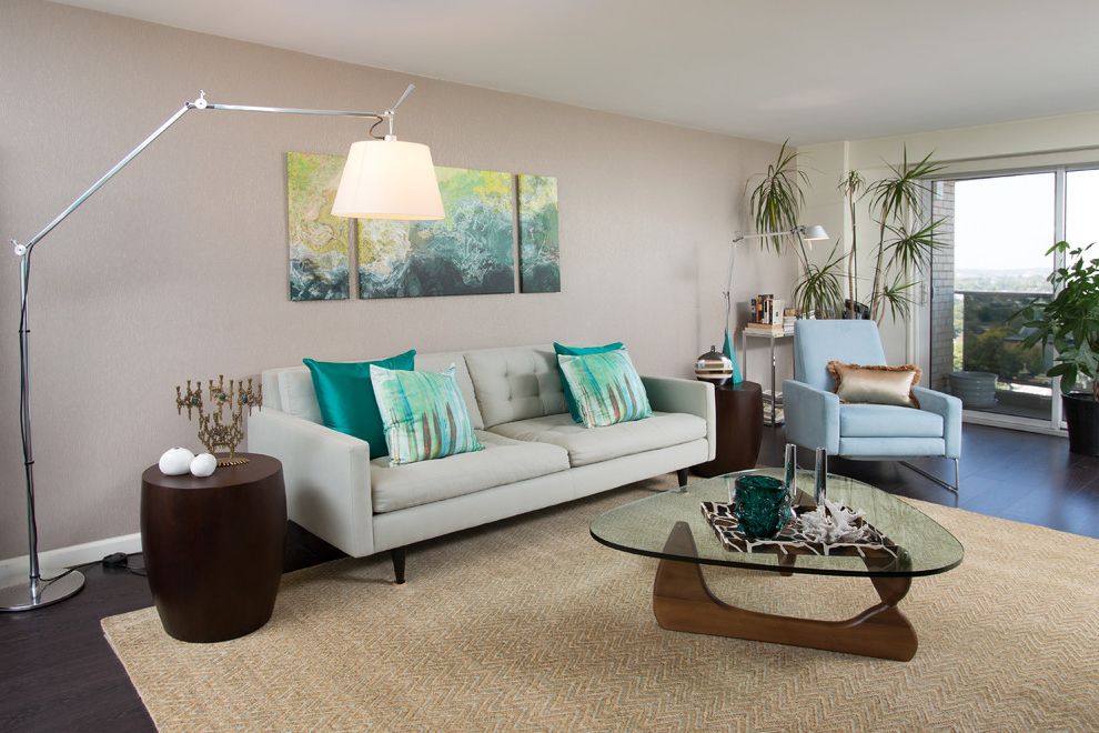 Zoom Tan Cortland Ny with Midcentury Living Room Design