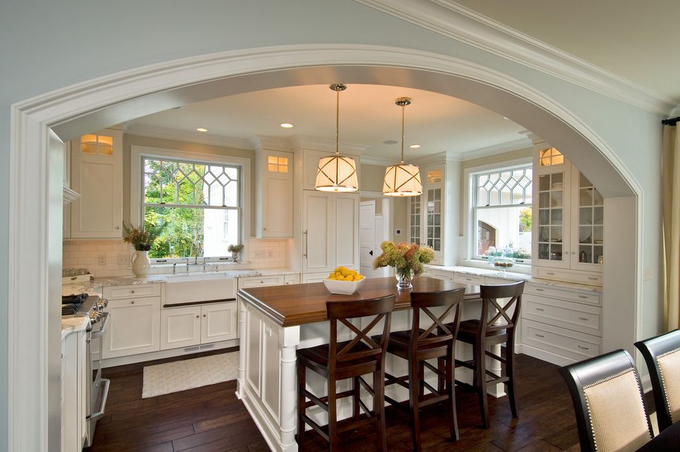 4states Chrome Shop Traditional Kitchen with Dark Wood Floor