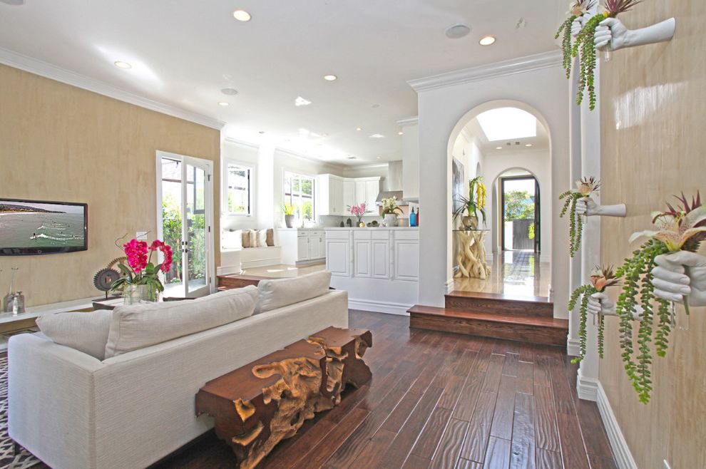 Allen and Roth Flooring Contemporary Living Room with Living Room