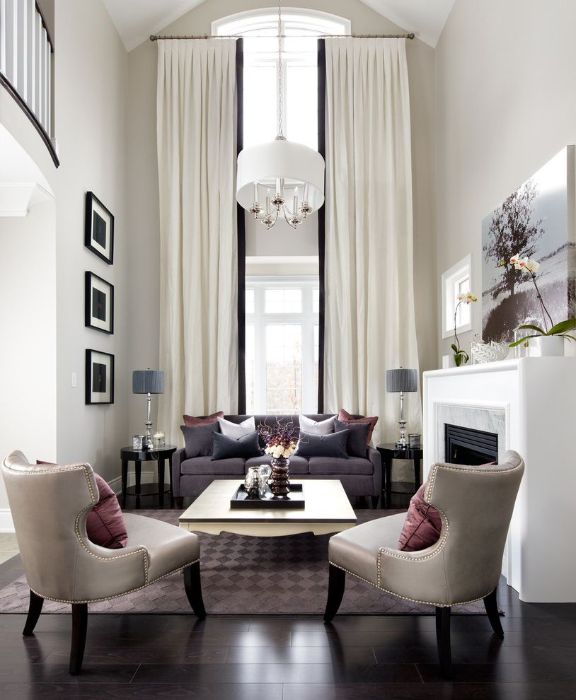 Allen and Roth Flooring Transitional Living Room with Ivory