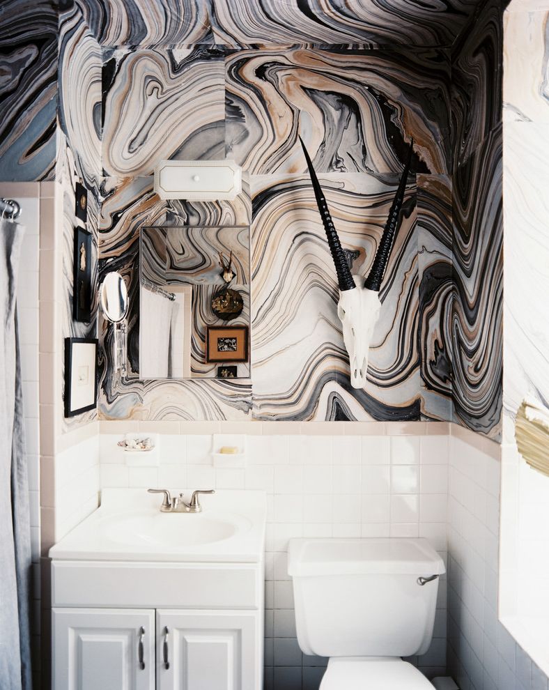 American Standard 2034.014 020 Eclectic Bathroom with Storage Vanity