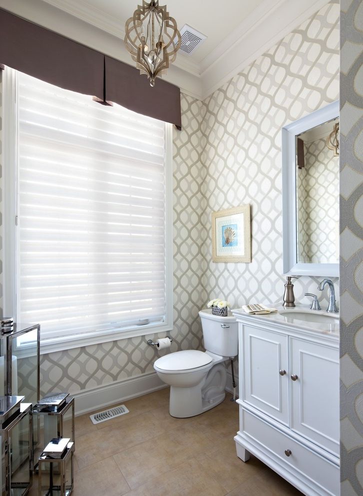 American Standard 2034.014 020 Traditional Powder Room with Crown Molding