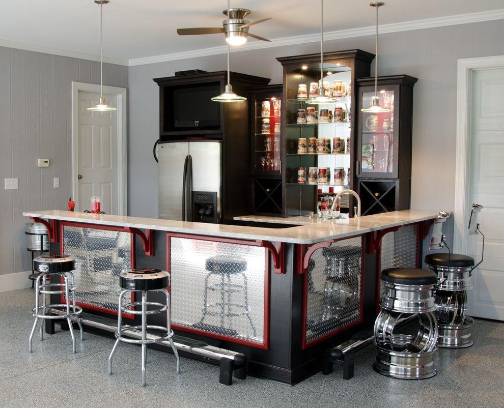 Amerihome Bar Stools Contemporary Home Bar with Garage Bar
