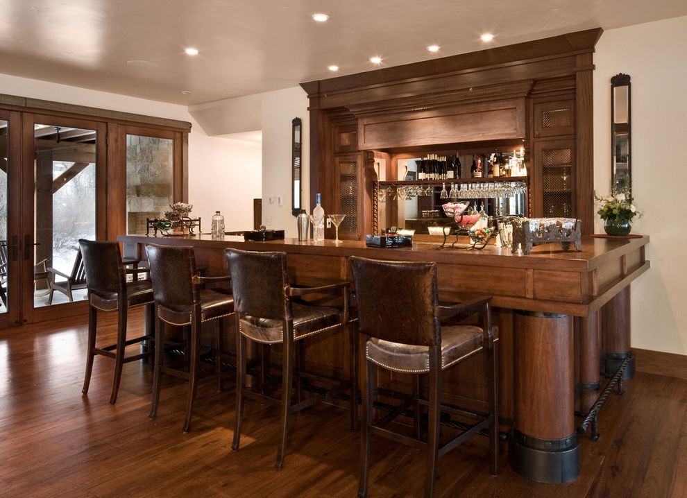 Amerihome Bar Stools Traditional Home Bar with Wet Bar