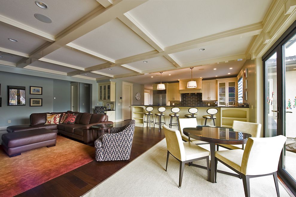 Area Rugs at Target Contemporary Family Room with Wall Art