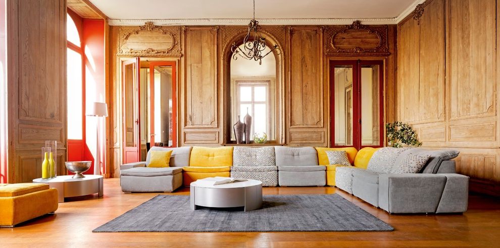 Comenity Palais Royal Contemporary Living Room with Colors