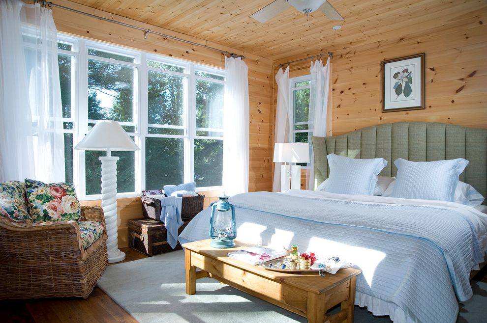 Comenity Palais Royal Rustic Bedroom with Window Sheers