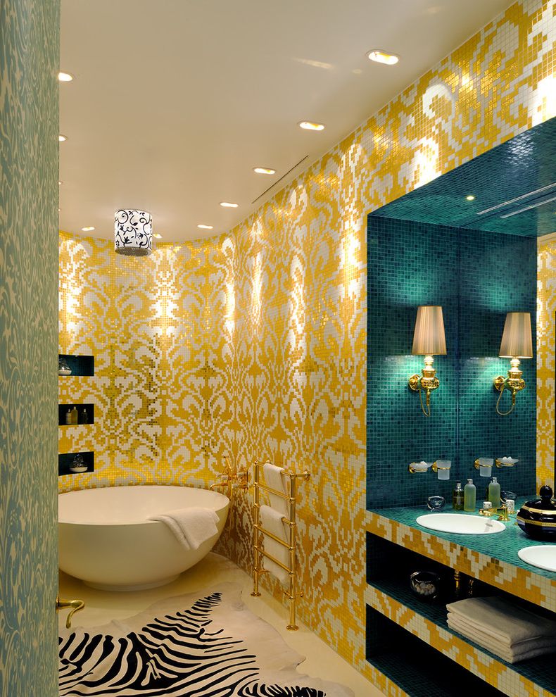 Comenity Palais Royal Traditional Bathroom with Circular Freestanding Bath Tub