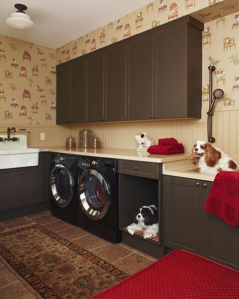Dallas Manufacturing Company Dog Bed Traditional Laundry Room with Dog Bed