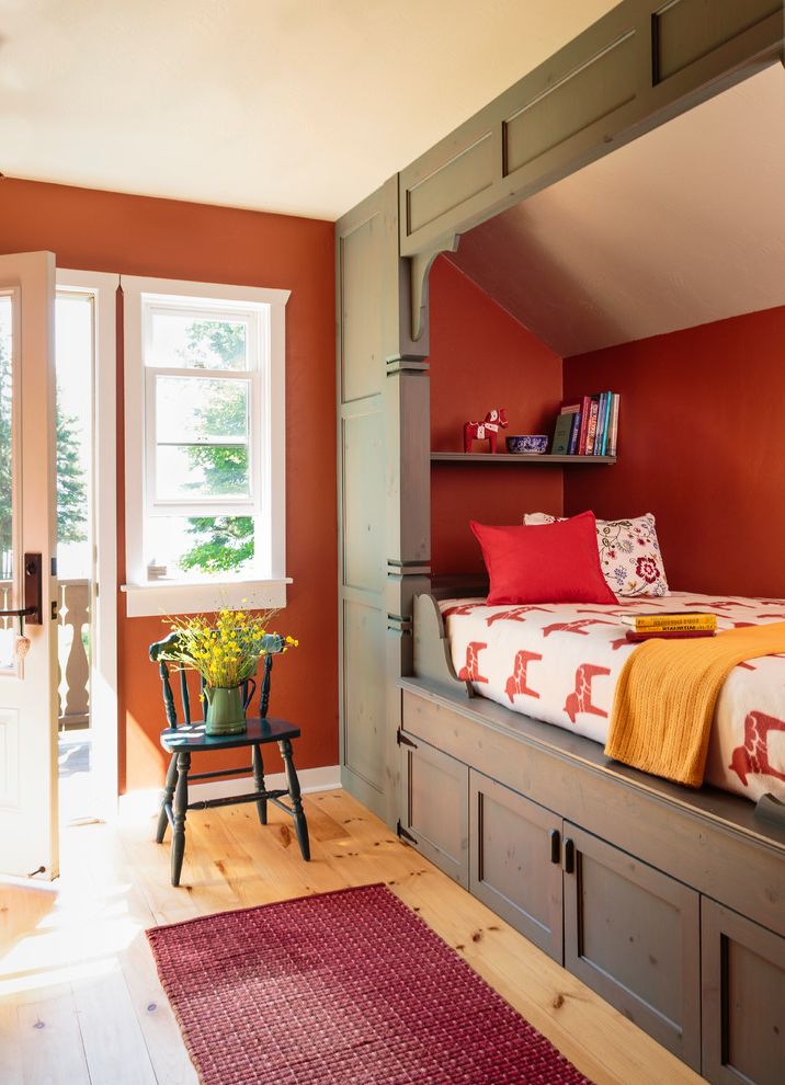 Discovery World Bunk Beds Farmhouse Bedroom with Built in Bed