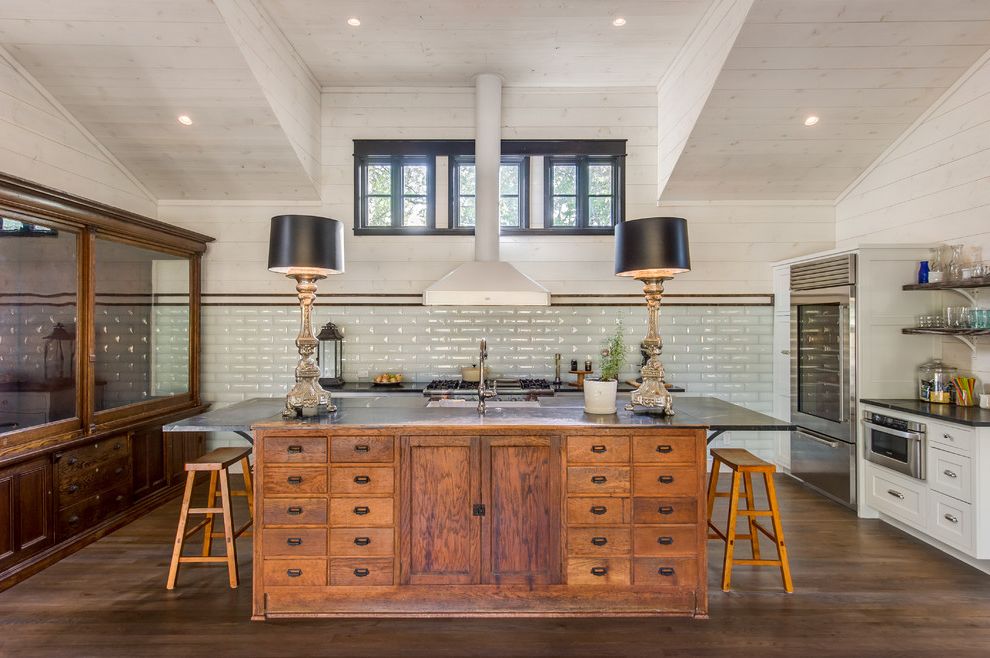 Le Creuset Outlet Online Farmhouse Kitchen with Island with Storage