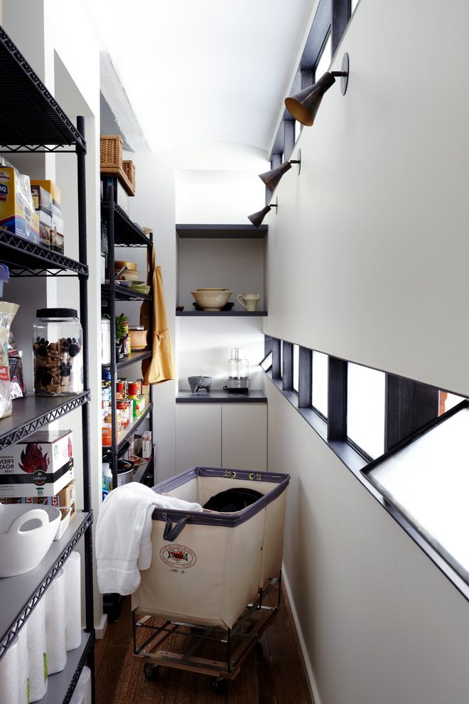 Lowes Metal Shelving Contemporary Kitchen with Hamper