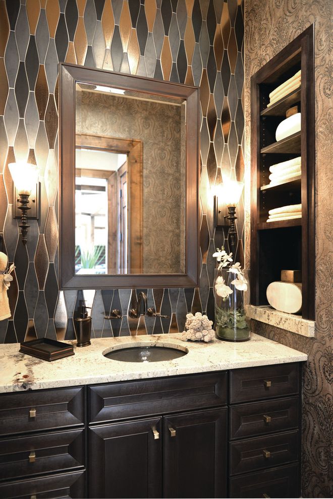 Lowes Metal Shelving Contemporary Powder Room with Luxury