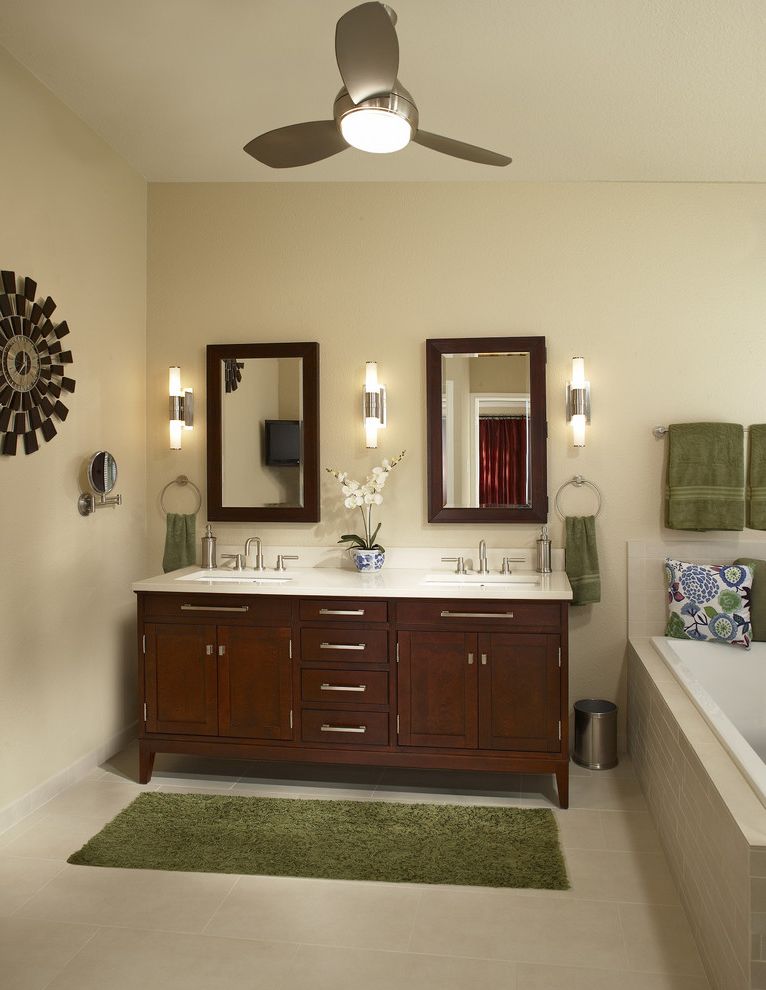 Menards Ceiling Fans with Lights Contemporary Bathroom with Bathroom Mirror
