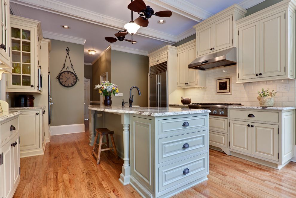 Menards Ceiling Fans with Lights Traditional Kitchen with Wood Trim