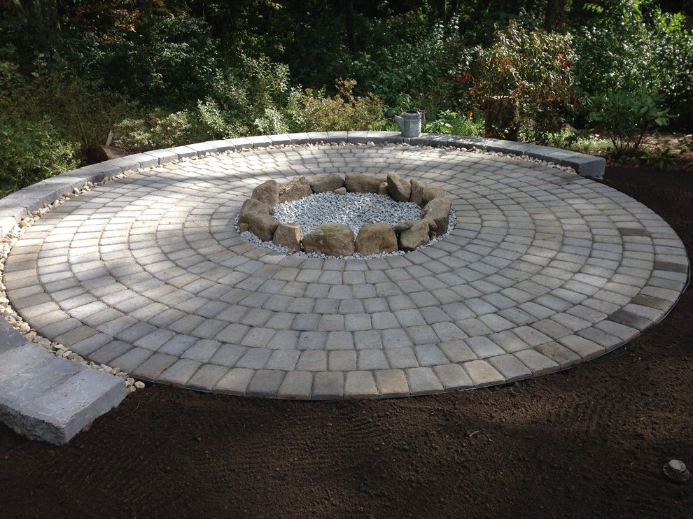 Midas Acton Ma Traditional Patio with Fire Put