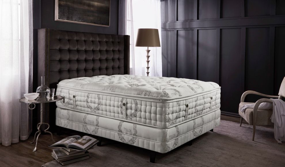 Palais Royal Comenity Contemporary Bedroom with Dark Wood Wall Paneling