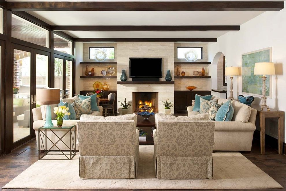 Patio Rugs at Walmart Transitional Family Room with Mahogany