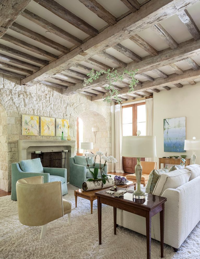 Ralph Lauren Floral Sheets Transitional Living Room with Swarovski Chandelier
