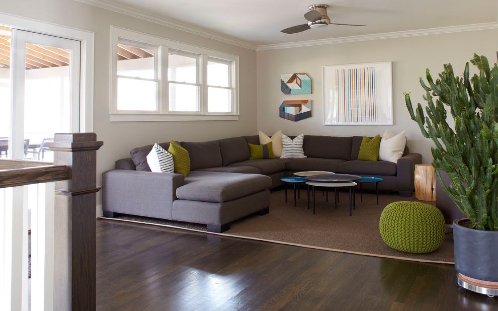 Simply Rugged Holsters with Contemporary Living Room Green