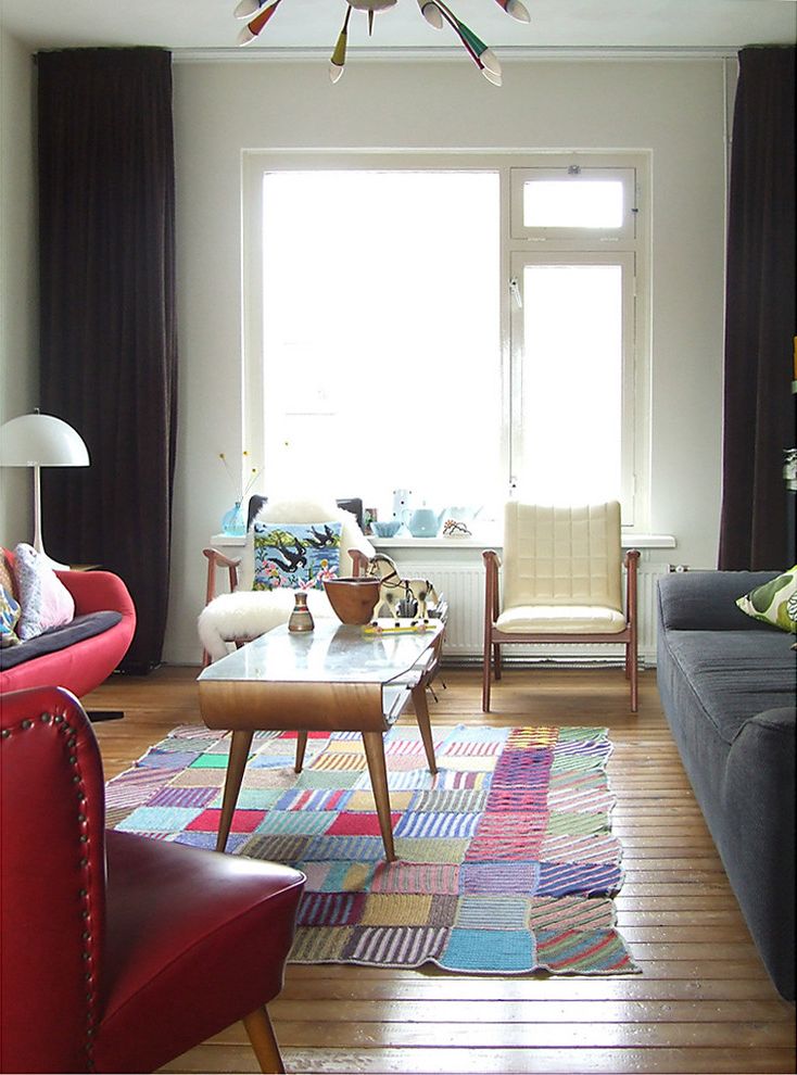 Simply Rugged Holsters with Eclectic Living Room Red Leather Chair