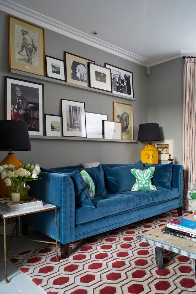 Simply Rugged Holsters with Transitional Living Room Art