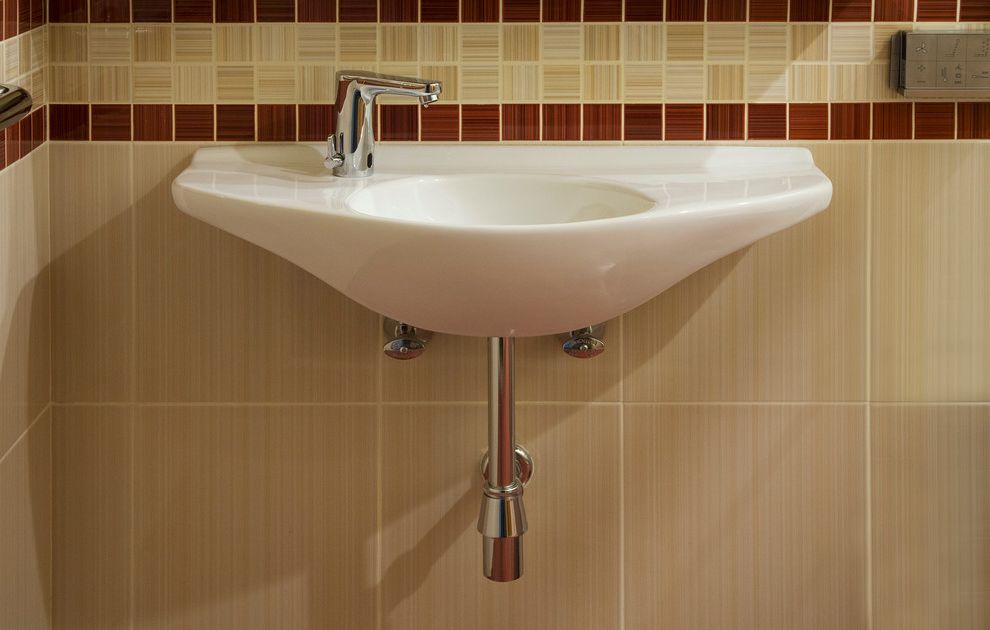 Toto Lt542g Contemporary Bathroom with Wheelchair Accessible Sink