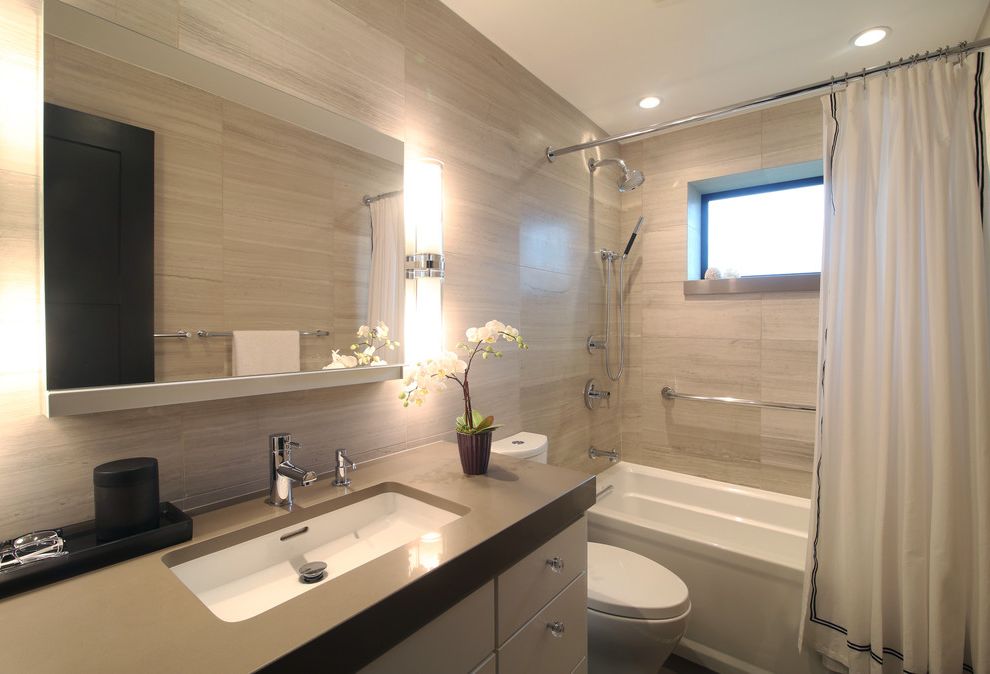 Toto Lt542g Transitional Bathroom with Archer Tub