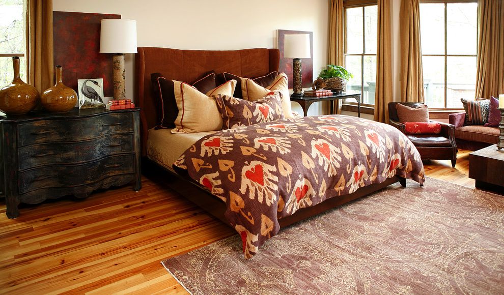Versa Desk Eclectic Bedroom with Warm Colors