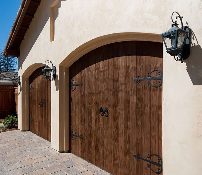 9x10 Garage Door Mediterranean Garage with Double Garage