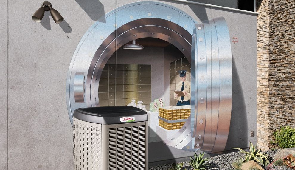 Air Conditioner Coil  Exterior with Wall Mural
