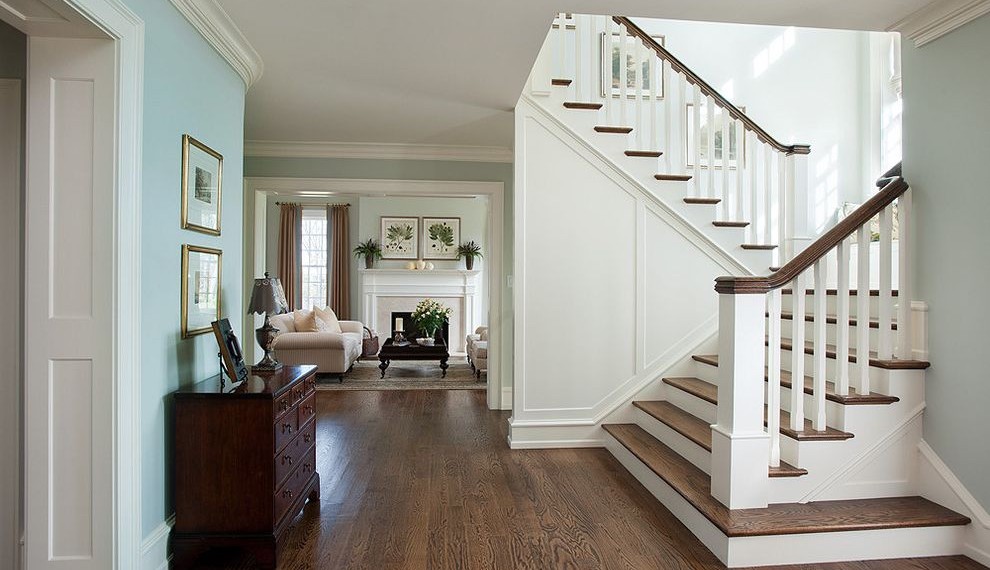 Air Conditioner Coil Traditional Staircase with Large Foyer