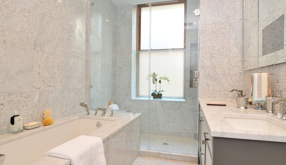 Artscape Window Film Contemporary Bathroom with Minimalist