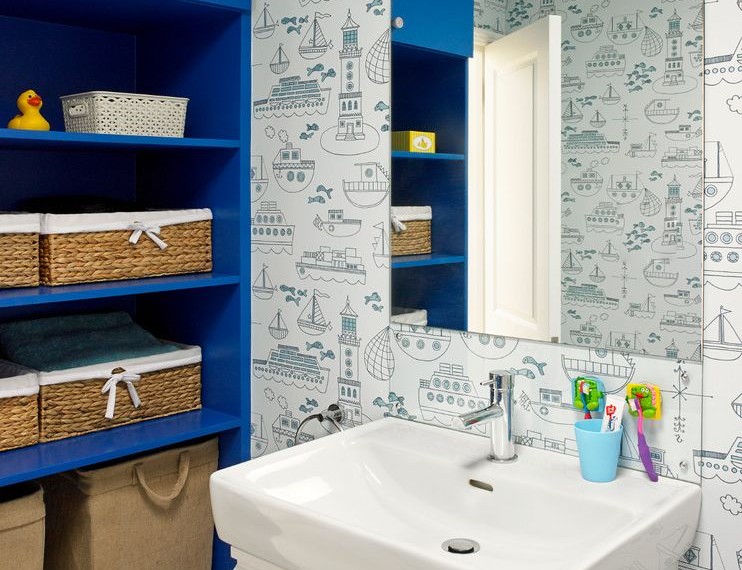 Bathroom Vanity Clearance Contemporary Bathroom with Boats