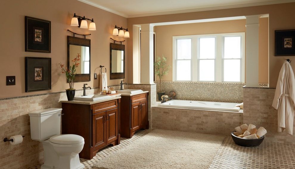 Bathtub Clogged Traditional Bathroom with Mansfield