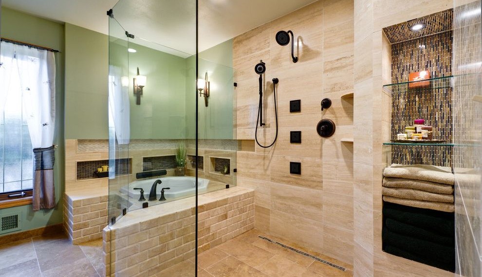 Bathtub Drain Stopper Contemporary Bathroom with Green Walls