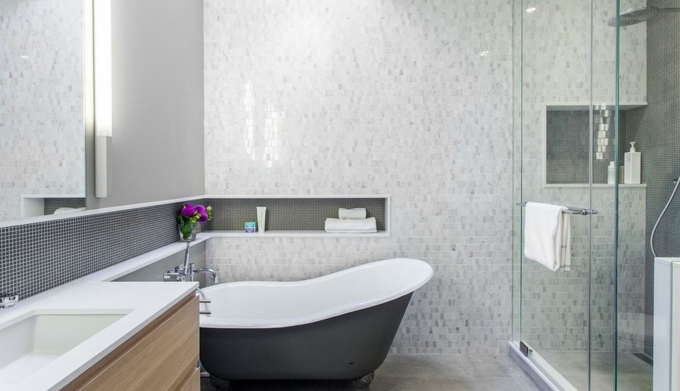 Bathtub Drain Stopper Contemporary Bathroom with Modern