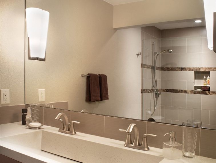Bathtub Drain Stopper Modern Bathroom with Bathroom Mirror