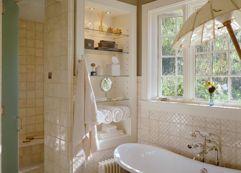 Bathtub Drain Stopper Traditional Bathroom with Radiator