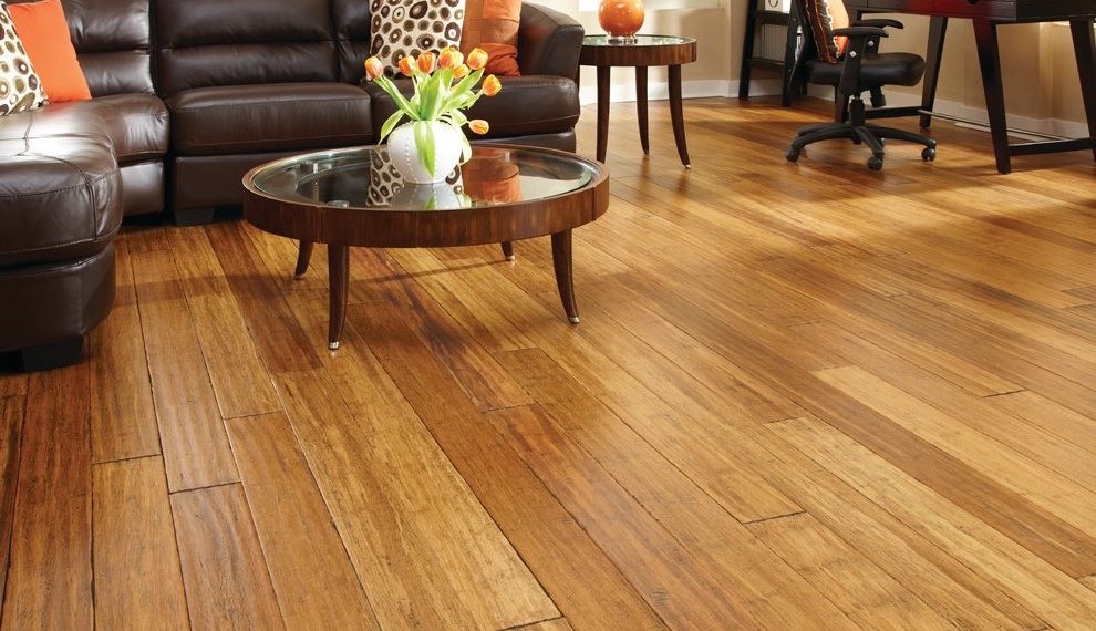 Bellawood Flooring Contemporary Living Room with Open Concept