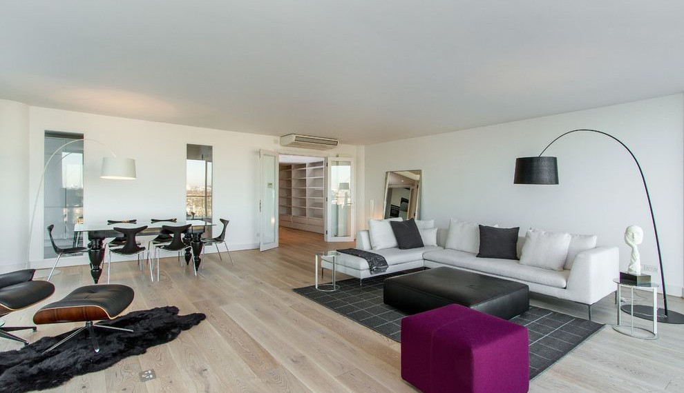Bellawood Flooring Scandinavian Living Room with Great Room